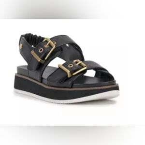 NEW Vince Camuto Anivay black strap cushion sole sandal NIB
